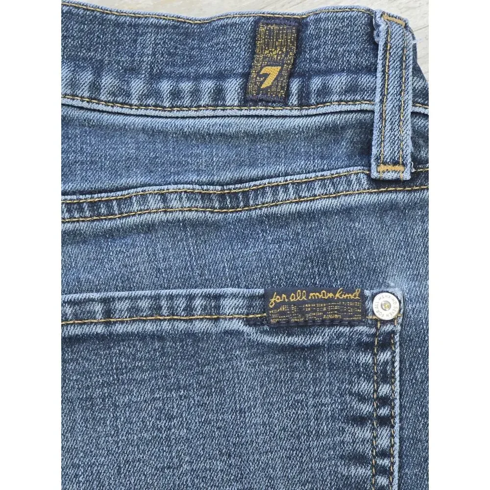 7 For All Mankind Men's Slimmy Tapered Jeans Size 34 Med Wash Stretch Denim